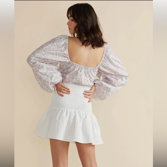 MINKPINK Revolve Leigh Linen Mini Skirt NWT - Picture 2 of 7